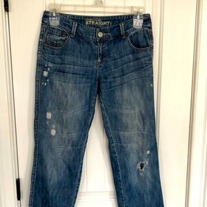 New York & Company Womens Sz 2 Boyfriend Low Rise Straight Leg 100% Cotton Jeans